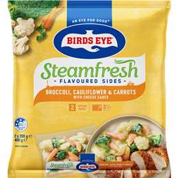 Birds Eye Steamfresh Broccoli Carrots & Cauliflower With Cheese Sauce