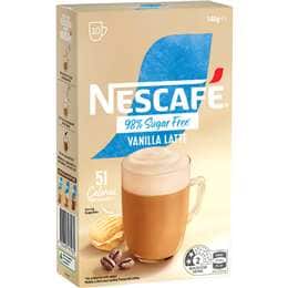 Nescafe 98% Sugar Free Vanilla Latte Sachets