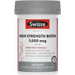 Swisse High Strength Biotin 5000Mcg Tablets 100 pack