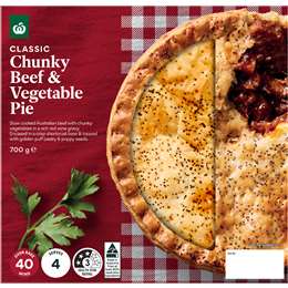 Woolworths Chunky Beef & Vegetable Pie