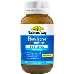 Nature's Way Restore Probiotic 30 Billion Capsules 60 pack