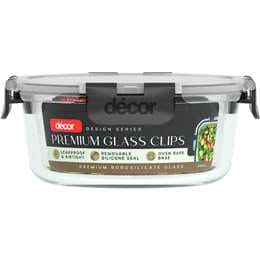 Decor Premium Glass Clips Container 640mL each