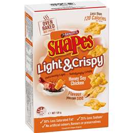 Arnott's Shapes Light & Crispy Honey Soy Chicken Crackers 120g