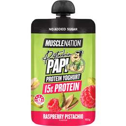 Muscle Nation Protein Yoghurt Pouch Raspberry Pistachio Papi
