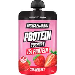 Muscle Nation Protein Yoghurt Pouch Strawberry