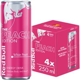 Red Bull Energy Drink White Peach Edition