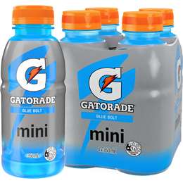 Gatorade Blue Bolt Sports Drink Mini Bottles 350mL x 4 pack