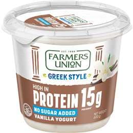 Farmers Union Greek Style High Protein Yoghurt Vanilla
