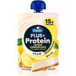 Pauls Plus Protein Yoghurt Pouch Lemon Cheesecake