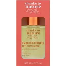 Thanks To Nature Smooth & Control Anti-Frizz Keratin & Marula Hair Oil
