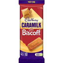 Cadbury Caramilk Biscoff Chocolate Block 170g