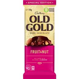 Cadbury Old Gold Fruit & Nut Dark Chocolate Block