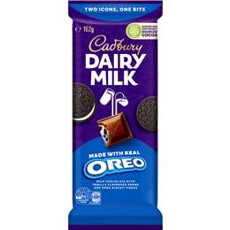 Cadbury Dairy Milk Oreo Chocolate Block 162g