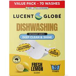 Lucent Globe Dishwashing Sheets Lemon 70 pack
