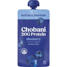 Chobani 20G Protein Greek Yogurt Pouch Blueberry