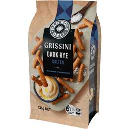Red Rock Deli Grissini Salted Dark Rye 135g