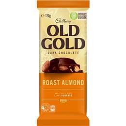 Cadbury Old Gold Roast Almond Dark Chocolate Block