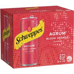 Schweppes Agrum Blood Orange Soft Drink Mixer Mini Cans