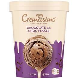 Cremissimo Crafted Ice Cream Chocolate With Flakes