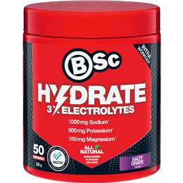 BSc Hydrate Electrolytes Salty Grape 325g