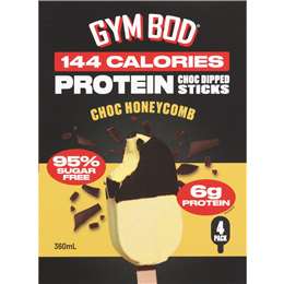 GYMBOD Protein Dessert Sticks Choc Honeycomb