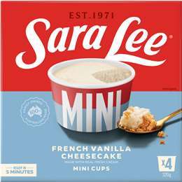 Sara Lee Mini Cups French Vanilla Cheesecake