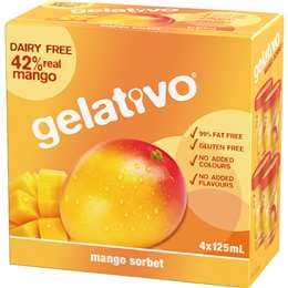 Gelativo Mango Sorbet Cups