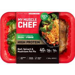 My Muscle Chef Beef Spinach & Mushroom Pot Pie