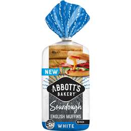 Abbott's Bakery Sourdough English Muffins White