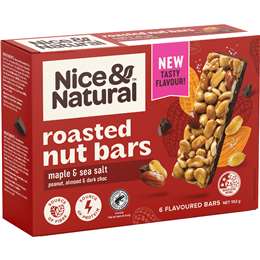 Nice & Natural Roasted Nut Bar Maple & Sea Salt 6 pack