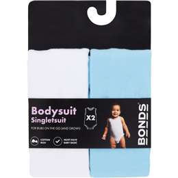 Bonds Baby Singletsuit Size 0000-1 Assorted 2 pack