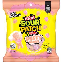Sour Patch Kids Mini Puffy Heads Peach & Raspberry