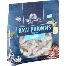 Just Caught Raw Prawns Tail On Large