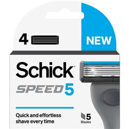 Schick Speed 5 Razor Refill 4 pack