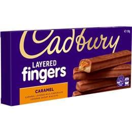 Cadbury Layered Fingers Biscuits Caramel 120g