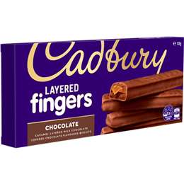 Cadbury Layered Fingers Biscuits Chocolate 120g