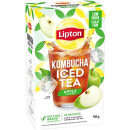 Lipton Apple Kombucha Iced Tea Sachets 18 pack