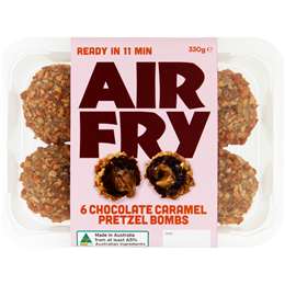 Air Fry Chocolate Caramel Pretzel Bombs