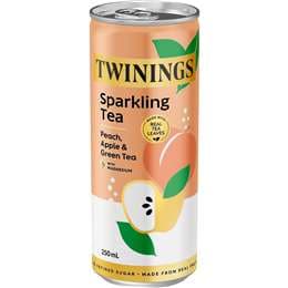 Twinings Sparkling Green Tea Can Peach & Apple
