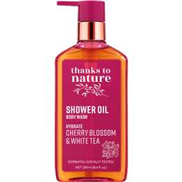 Thanks to Nature Shower Oil Body Wash Hydrate Cherry Blossom & White Tea