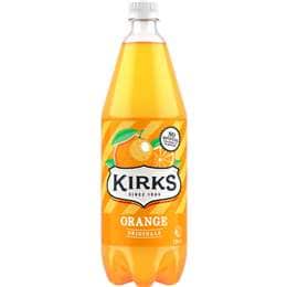 Kirks Orange Soft Drink Bottle