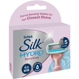 Schick Silk Hydro Sensitive<br>Razor Blades 4 pack