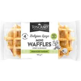 Toscano Belgian Liege Mini Waffles Reduced Sugar