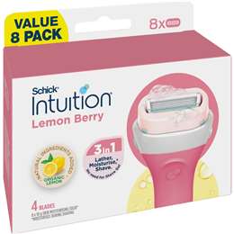 Schick Intuition Lemon Berry<br>Razor Blades 8 pack
