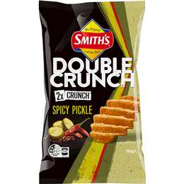 Smith's Double Crunch Potato Chips Spicy Pickle