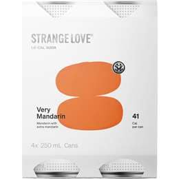 StrangeLove Very Mandarin Lo-Cal Soda Cans