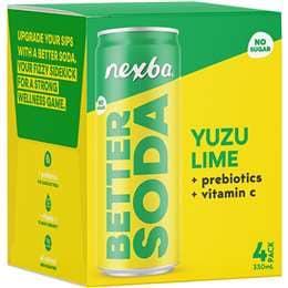 Nexba Better Soda Yuzu Lime Cans