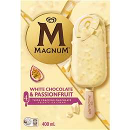 Magnum White Chocolate Passionfruit Ice... 4 pack