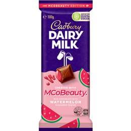 Cadbury Dairy Milk MCoBeauty Watermelon Chocolate Block 180g