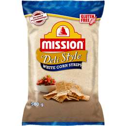 Mission White Strip Corn Chips 500g